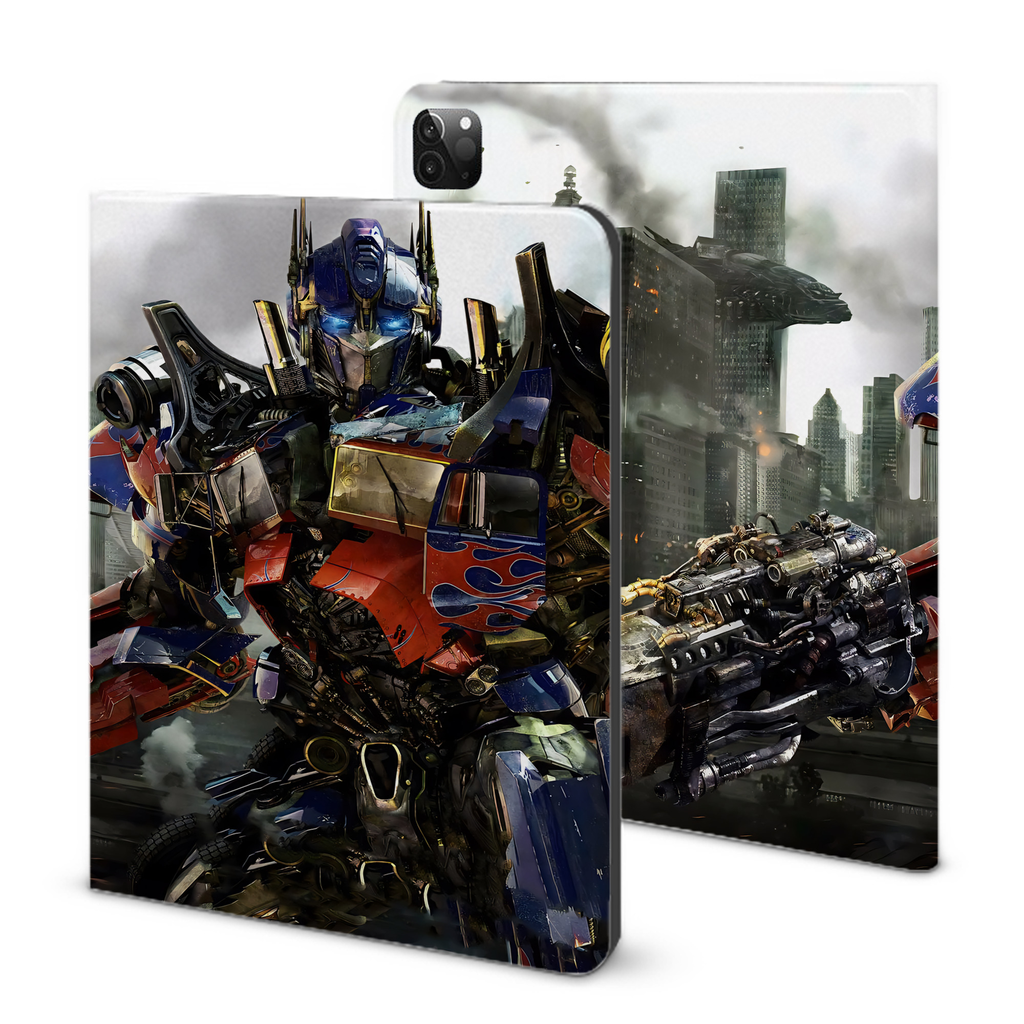 （画像用） Transformers トランスフォーマー IPadケース ペンホルダー付き ブックスタイルデザイン